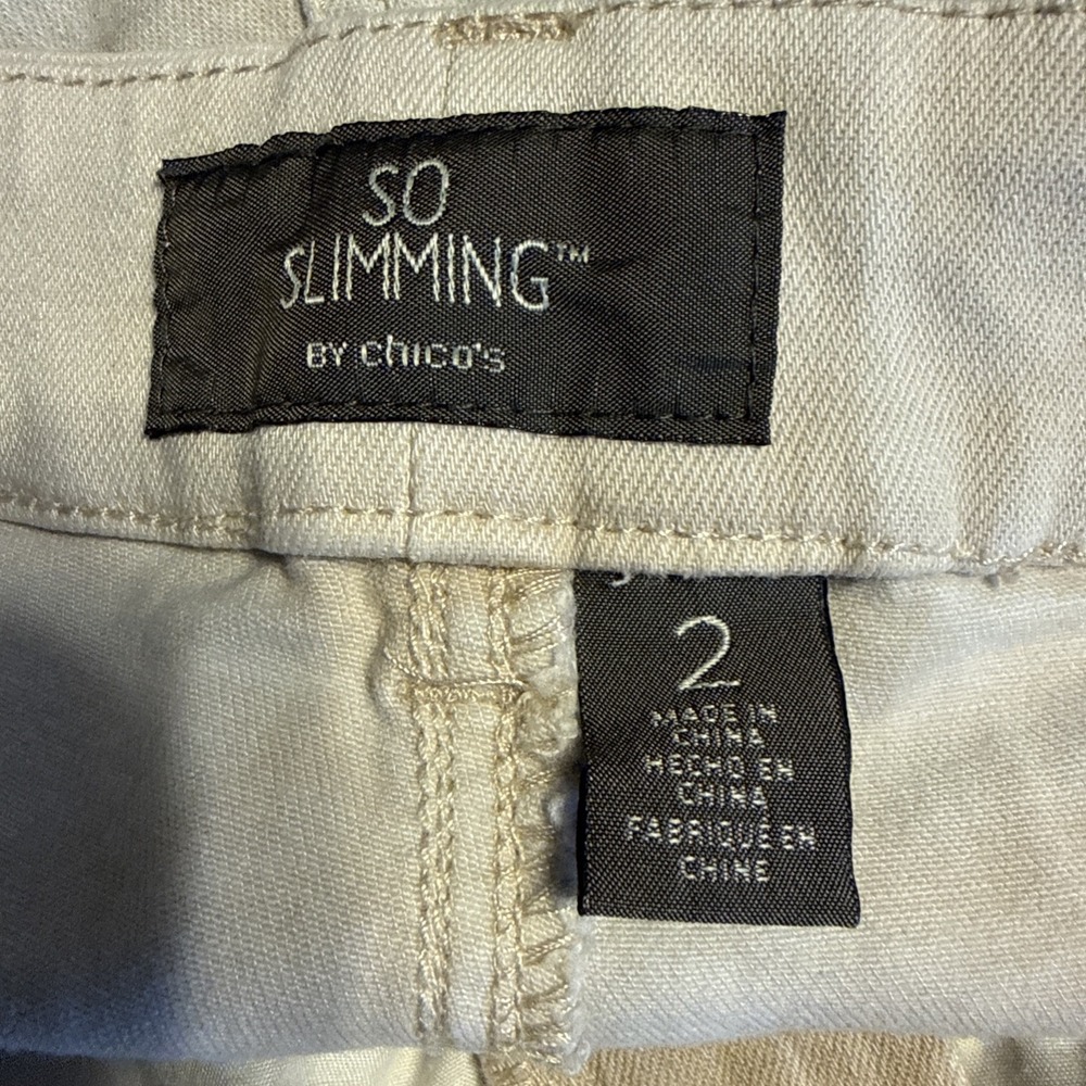 Chico's So Slimming Women's Size 2 Medium Marble Wash Skinny Jeans - Picture 8 of 9